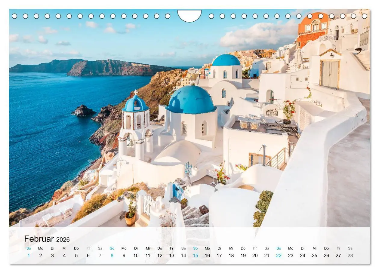 Bild: 9783457673454 | Oia Santorini - Bilderbuch-Dorf von Griechenland (Wandkalender 2026...