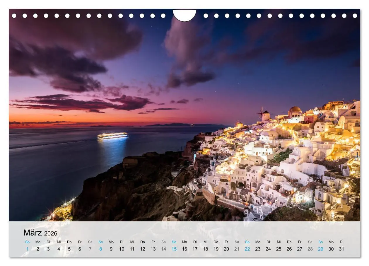 Bild: 9783457673454 | Oia Santorini - Bilderbuch-Dorf von Griechenland (Wandkalender 2026...
