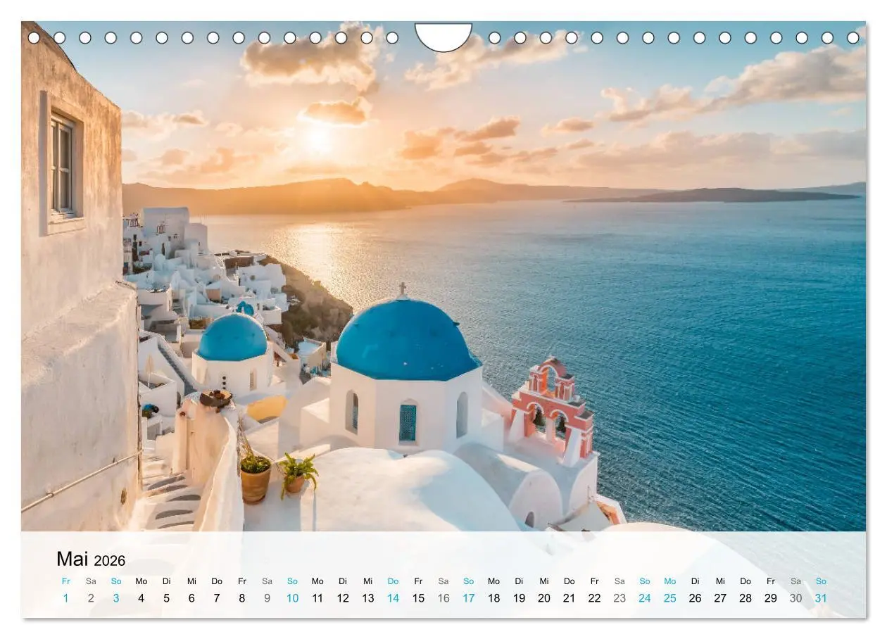 Bild: 9783457673454 | Oia Santorini - Bilderbuch-Dorf von Griechenland (Wandkalender 2026...