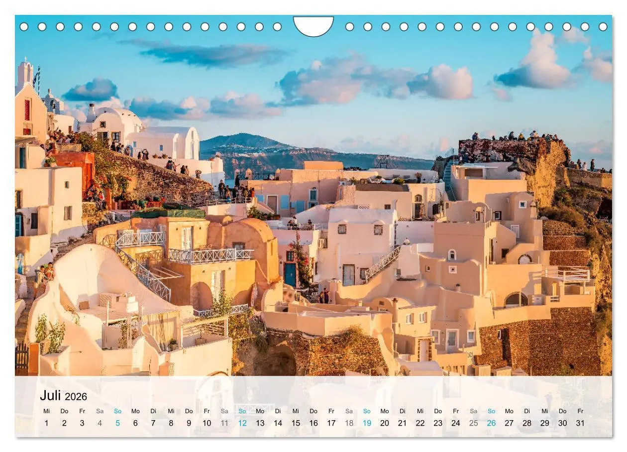 Bild: 9783457673454 | Oia Santorini - Bilderbuch-Dorf von Griechenland (Wandkalender 2026...