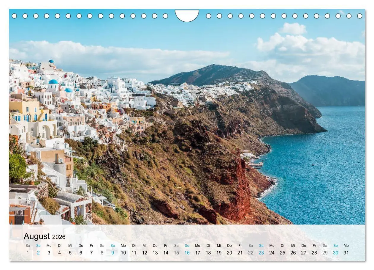 Bild: 9783457673454 | Oia Santorini - Bilderbuch-Dorf von Griechenland (Wandkalender 2026...