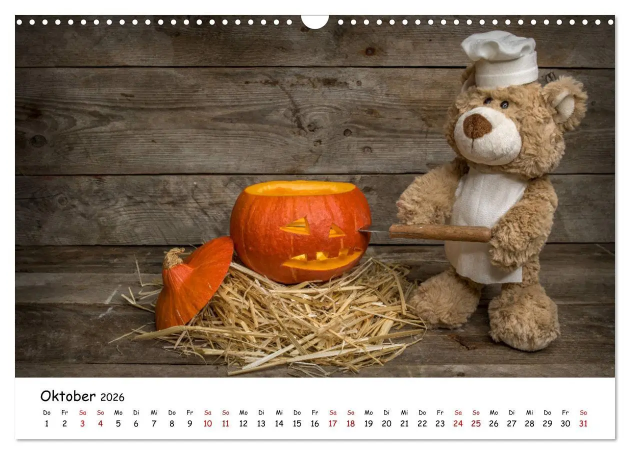 Bild: 9783457813454 | Eddy, der Teddy (Wandkalender 2026 DIN A3 quer), CALVENDO...