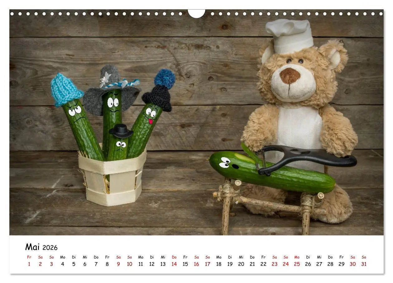 Bild: 9783457813454 | Eddy, der Teddy (Wandkalender 2026 DIN A3 quer), CALVENDO...