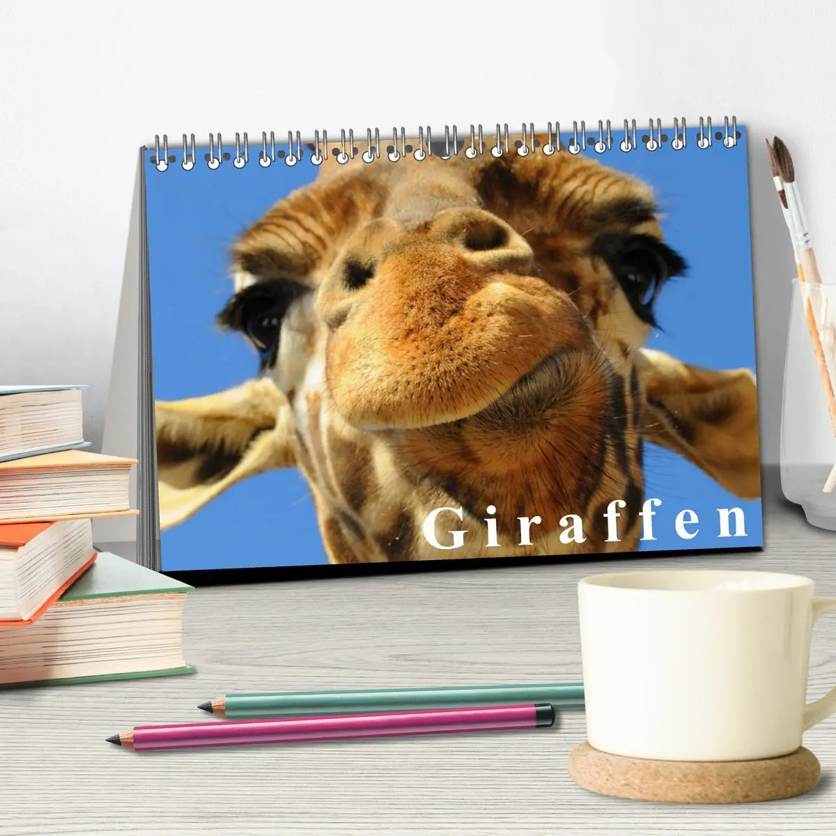 Bild: 9783516143454 | Giraffen / Geburtstagskalender (Tischkalender 2026 DIN A5 quer),...