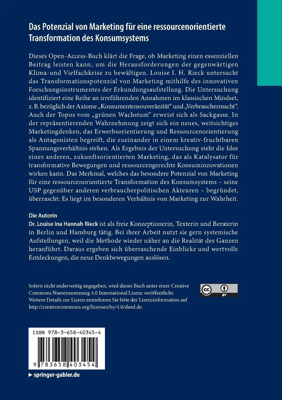 Rückseite: 9783658403454 | Das Potenzial von Marketing für eine ressourcenorientierte...