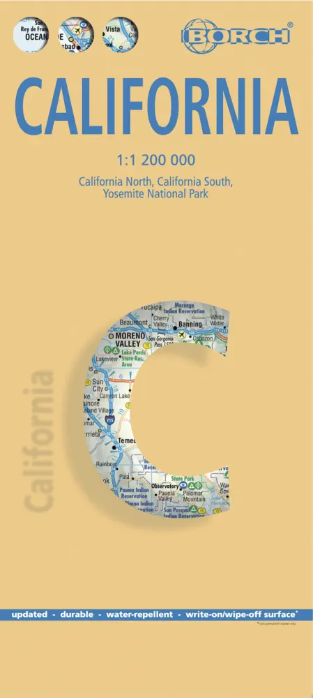 Cover: 9783866093454 | Borch Map Kalifornien. California | (Land-)Karte | 2 S. | Deutsch