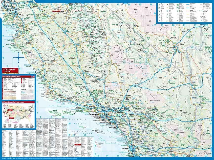 Bild: 9783866093454 | Borch Map Kalifornien. California | (Land-)Karte | 2 S. | Deutsch