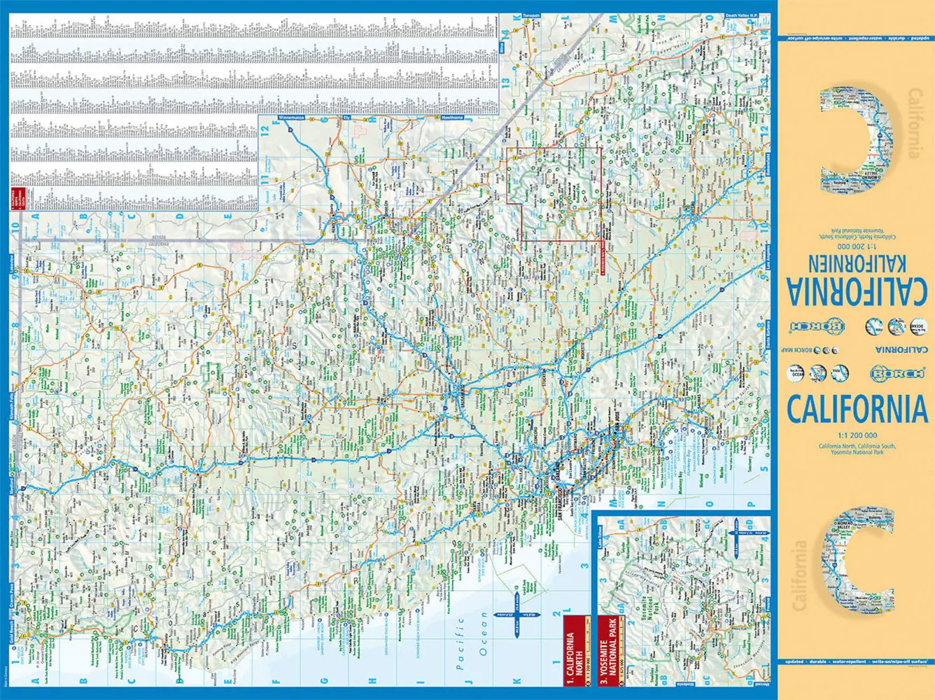 Bild: 9783866093454 | Borch Map Kalifornien. California | (Land-)Karte | 2 S. | Deutsch