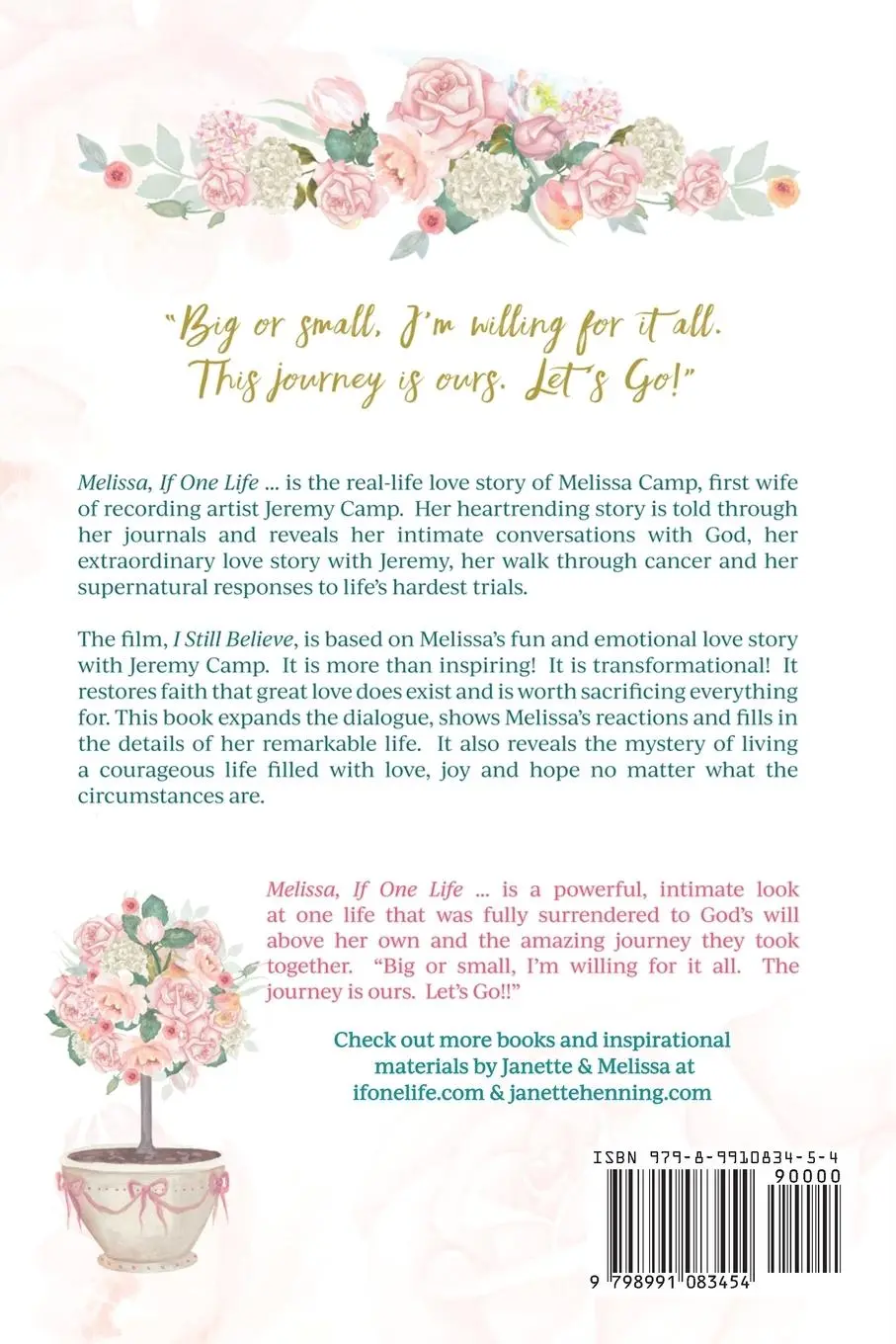 Rückseite: 9798991083454 | Melissa If One Life . . . | Journals of Melissa Lynn Camp | Buch