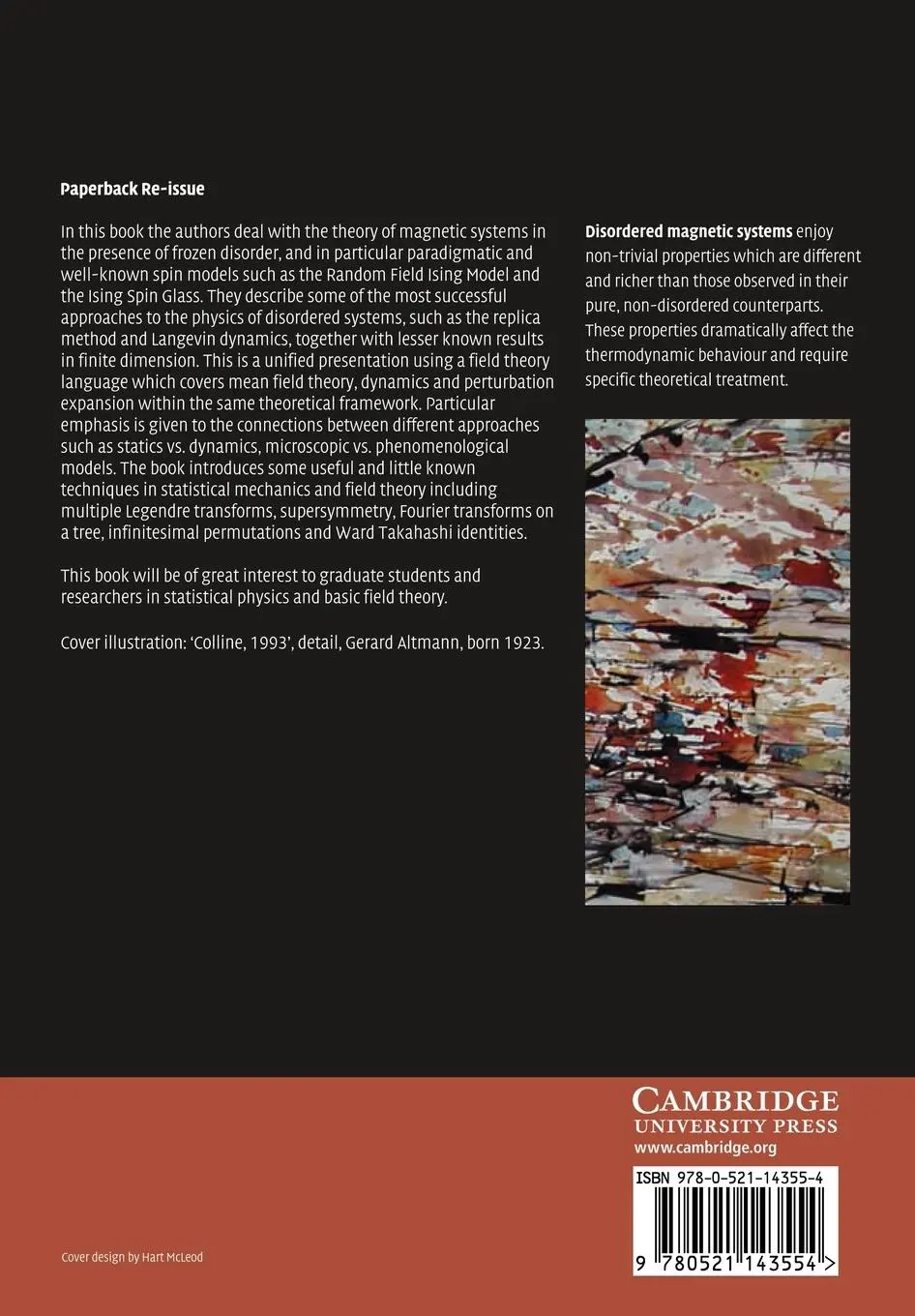 Rückseite: 9780521143554 | Random Fields and Spin Glasses | A Field Theory Approach | Taschenbuch