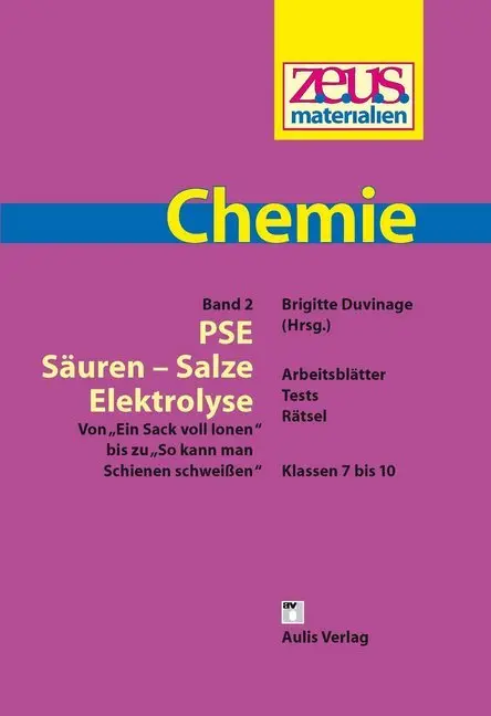 Cover: 9783761423554 | PSE - Säuren - Salze - Elektrolyse | Brigitte Duvinage | Buch | 2017