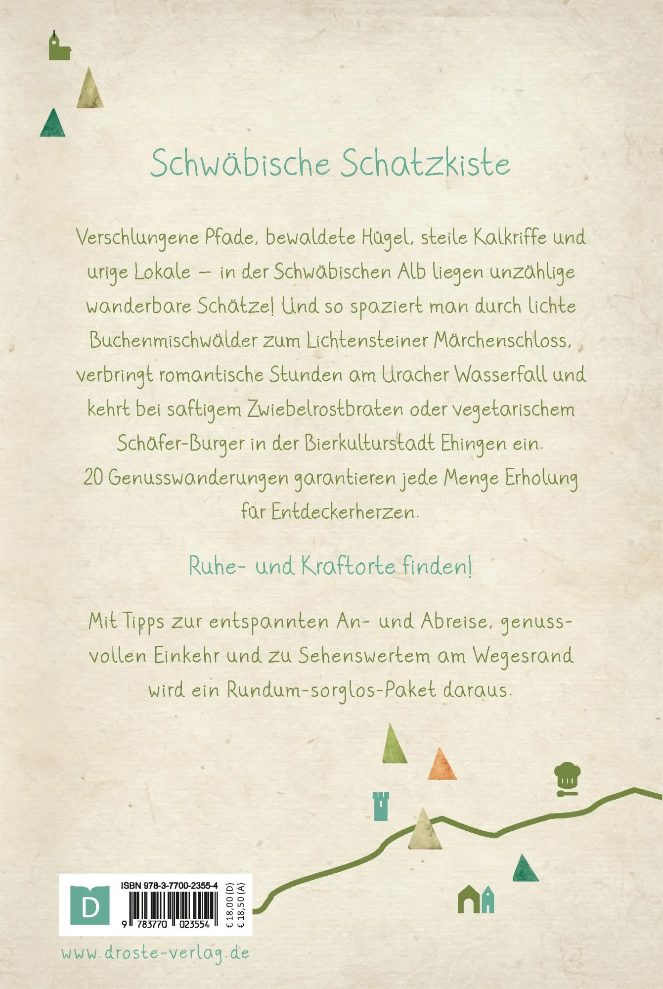 Rückseite: 9783770023554 | Schwäbische Alb. Wandern für die Seele | Wohlfühlwege | Schröter