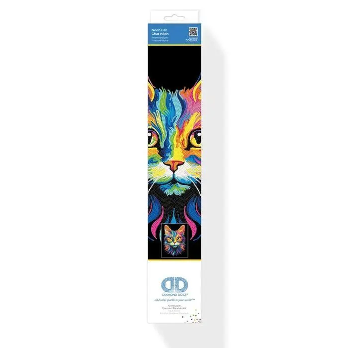 Bild: 4895225943654 | DIAMOND DOTZ - Diamond Painting Neon Katze | Kit (Bastelset) | 2025