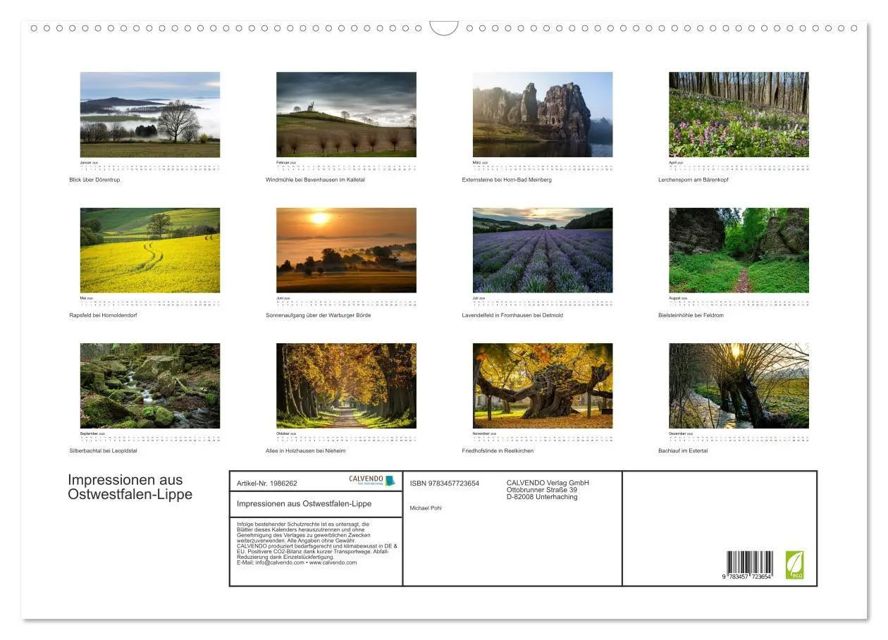 Bild: 9783457723654 | Impressionen aus Ostwestfalen-Lippe (Wandkalender 2026 DIN A2...