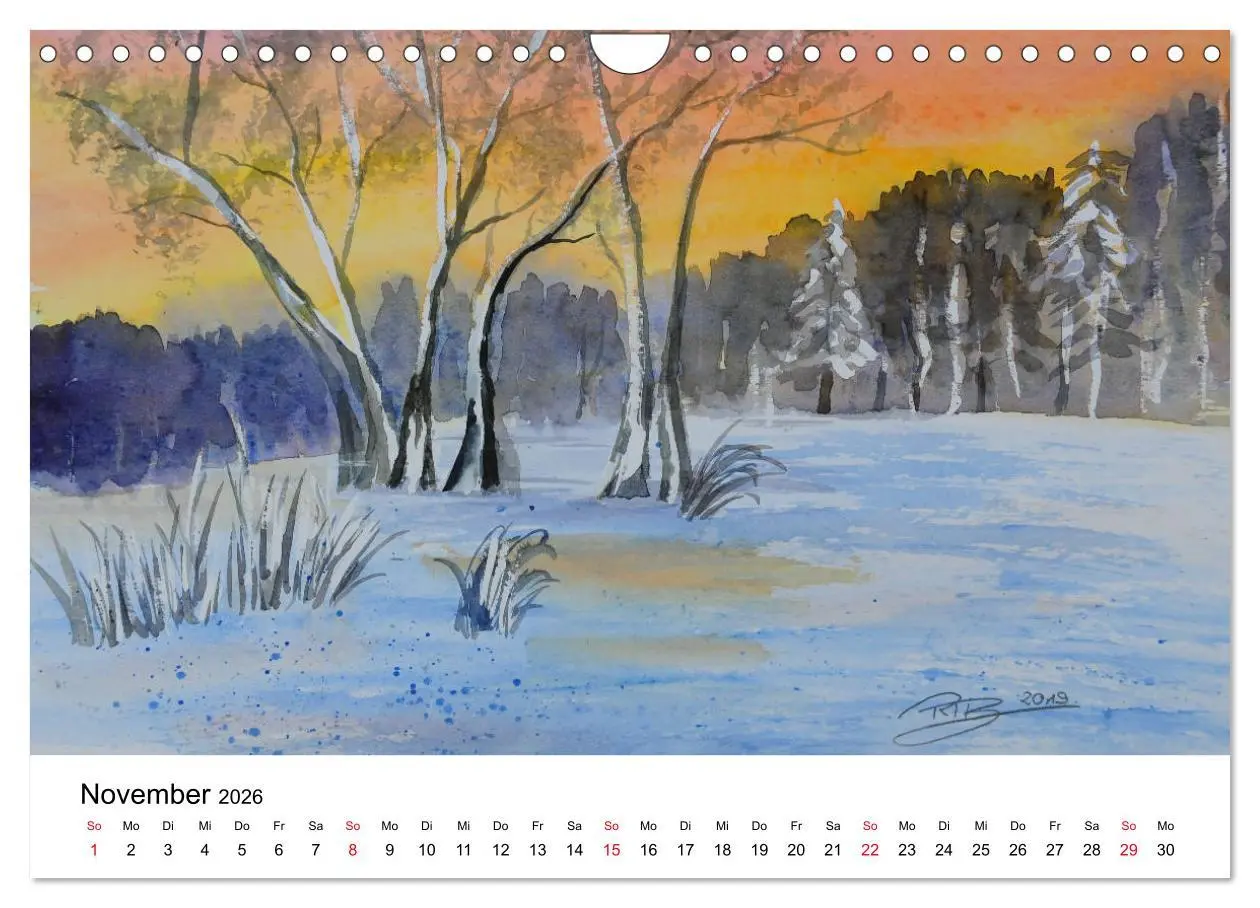 Bild: 9783457893654 | Landschafts-Aquarelle 2026 Roswita Ilona Baumann (Wandkalender 2026...