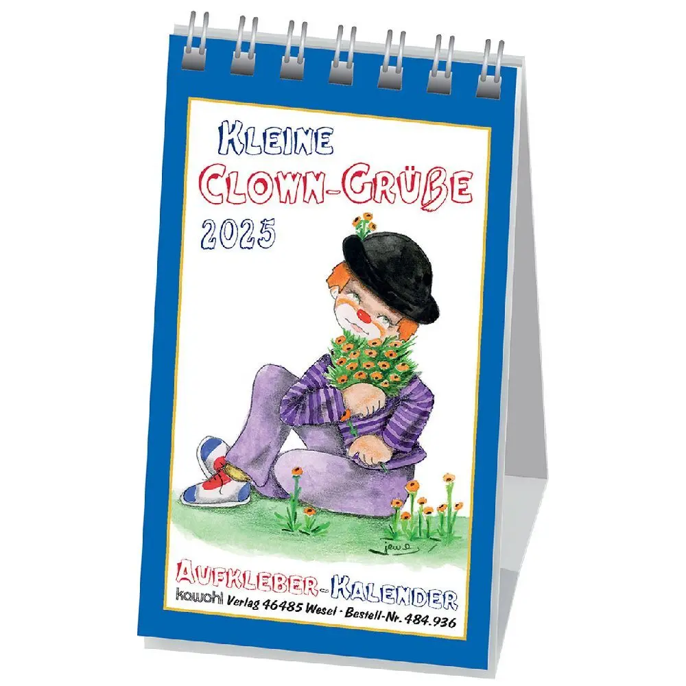 Cover: 9783754893654 | Kleine Clown-Grüße 2025 | Aufkleber-Kalender mit Clown-Motiven | 2025