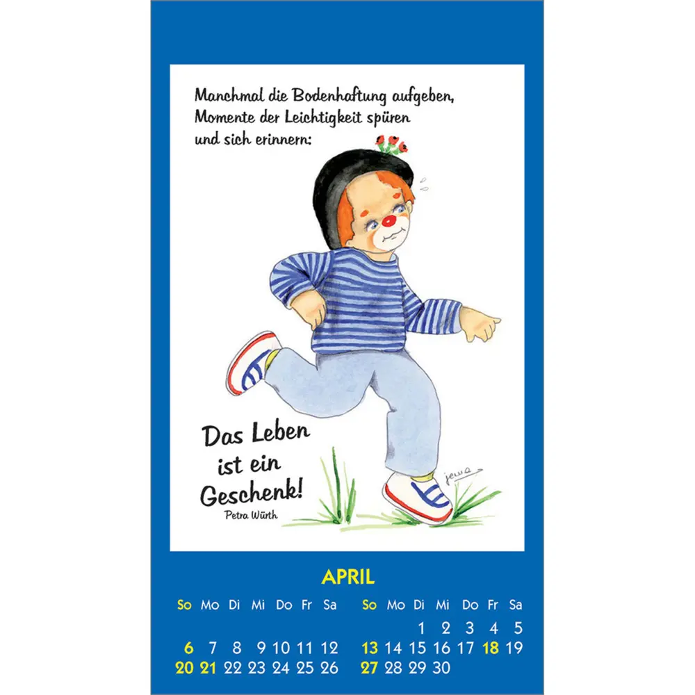 Bild: 9783754893654 | Kleine Clown-Grüße 2025 | Aufkleber-Kalender mit Clown-Motiven | 2025