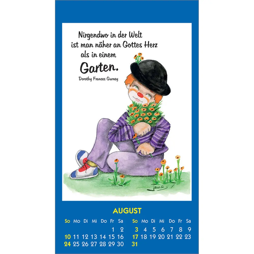 Bild: 9783754893654 | Kleine Clown-Grüße 2025 | Aufkleber-Kalender mit Clown-Motiven | 2025