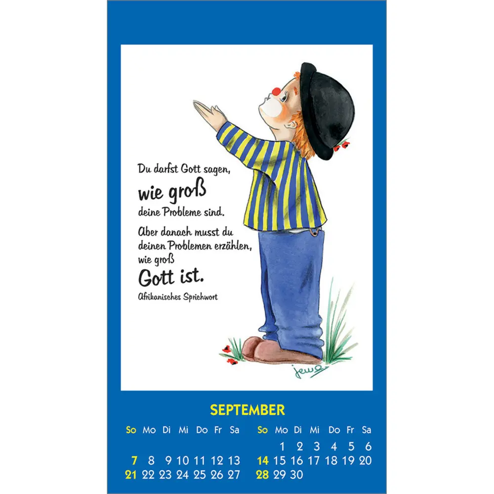Bild: 9783754893654 | Kleine Clown-Grüße 2025 | Aufkleber-Kalender mit Clown-Motiven | 2025