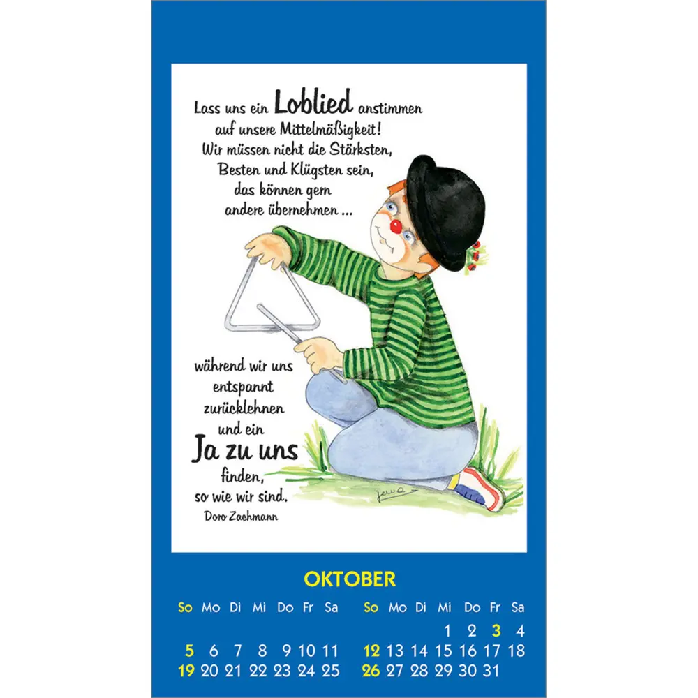 Bild: 9783754893654 | Kleine Clown-Grüße 2025 | Aufkleber-Kalender mit Clown-Motiven | 2025