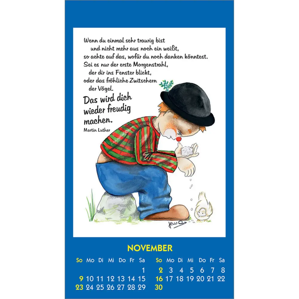 Bild: 9783754893654 | Kleine Clown-Grüße 2025 | Aufkleber-Kalender mit Clown-Motiven | 2025