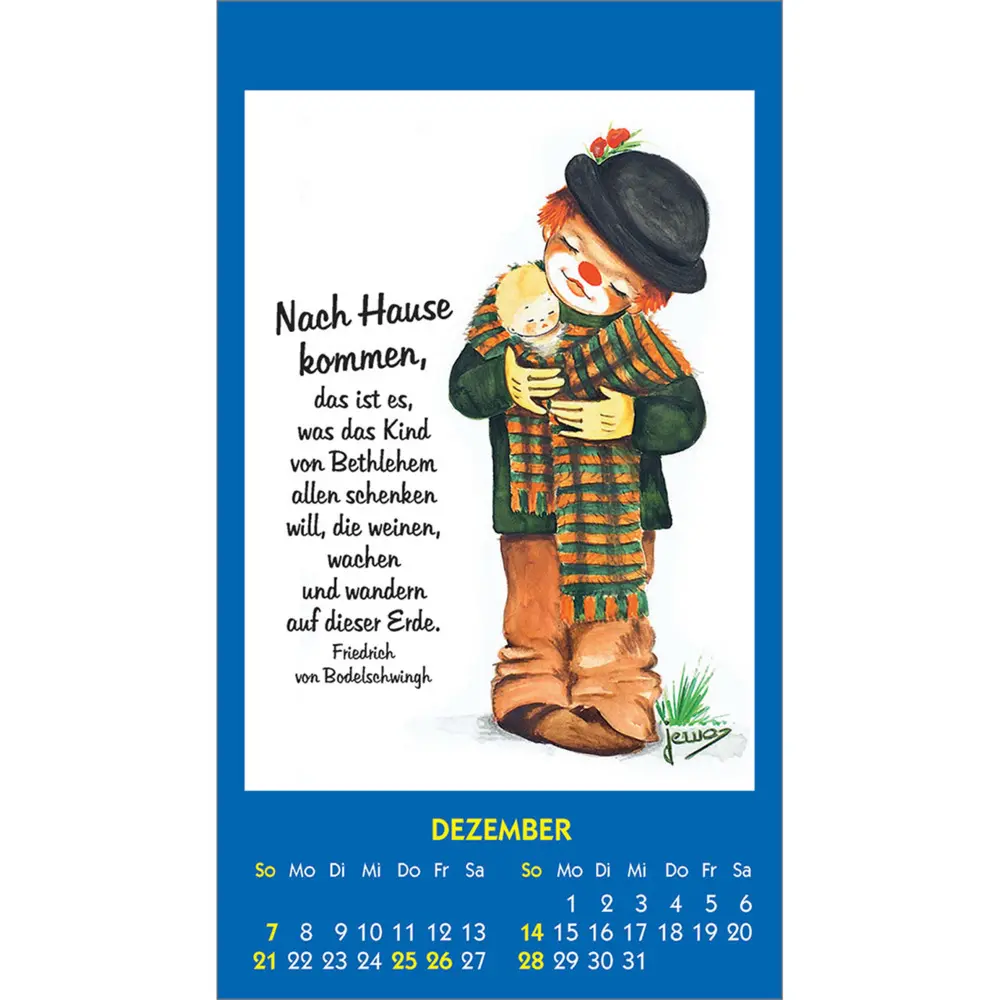 Bild: 9783754893654 | Kleine Clown-Grüße 2025 | Aufkleber-Kalender mit Clown-Motiven | 2025