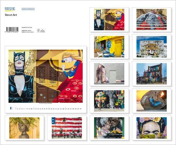 Bild: 9783819303654 | Street Art 2027 | Verlag Korsch | Kalender | 14 S. | Deutsch | 2027