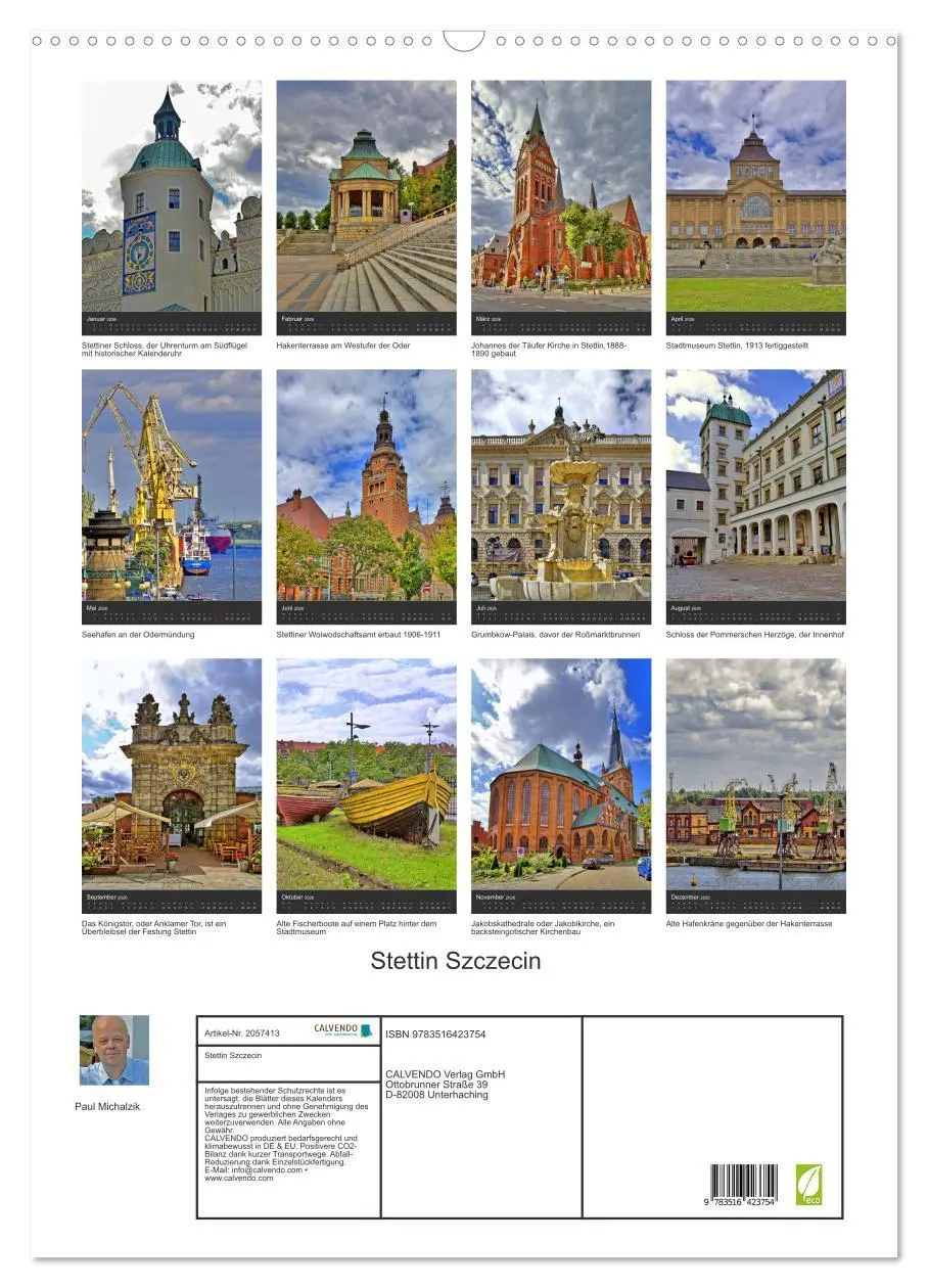 Bild: 9783516423754 | Stettin Szczecin (Wandkalender 2026 DIN A2 hoch), CALVENDO...
