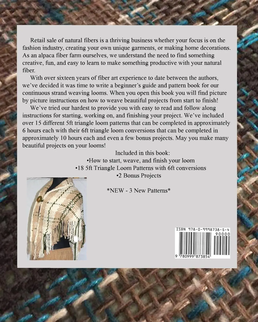 Rückseite: 9780999873854 | Continuous Strand Weaving For Beginners; On 5ft and 6ft Triangle Looms