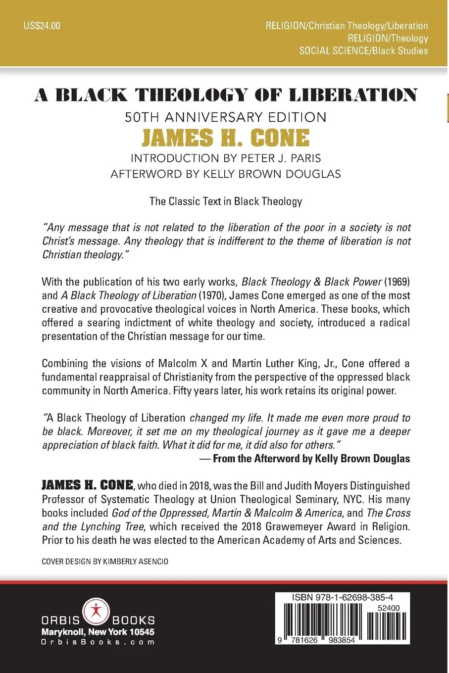 Rückseite: 9781626983854 | A Black Theology of Liberation | 50th Anniversary Edition | Cone