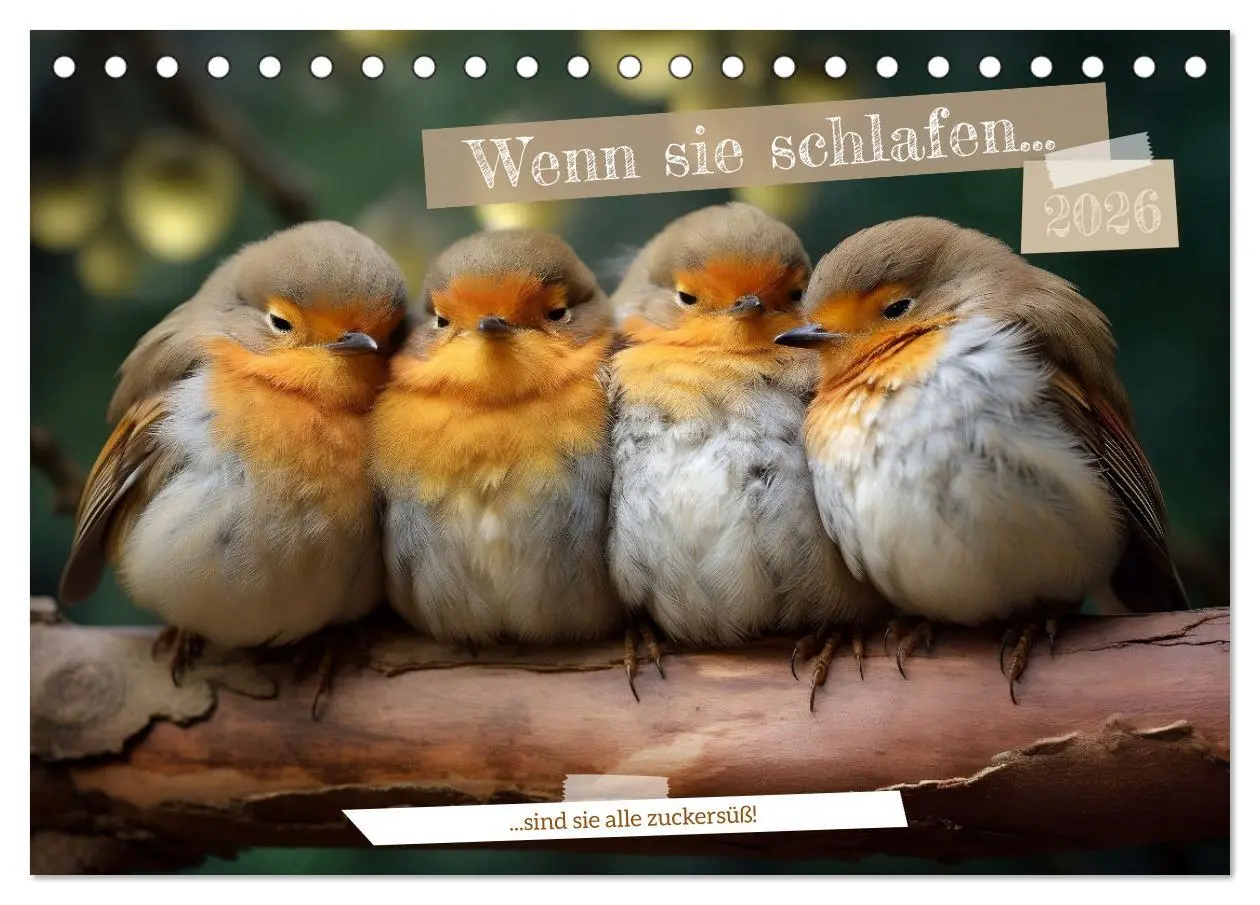 Cover: 9783457493854 | Wenn sie schlafen... (Tischkalender 2026 DIN A5 quer), CALVENDO...