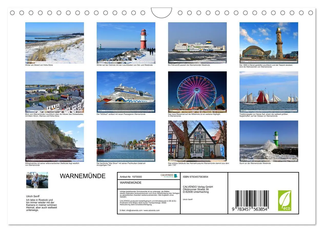 Bild: 9783457563854 | WARNEMÜNDE (Wandkalender 2026 DIN A4 quer), CALVENDO Monatskalender