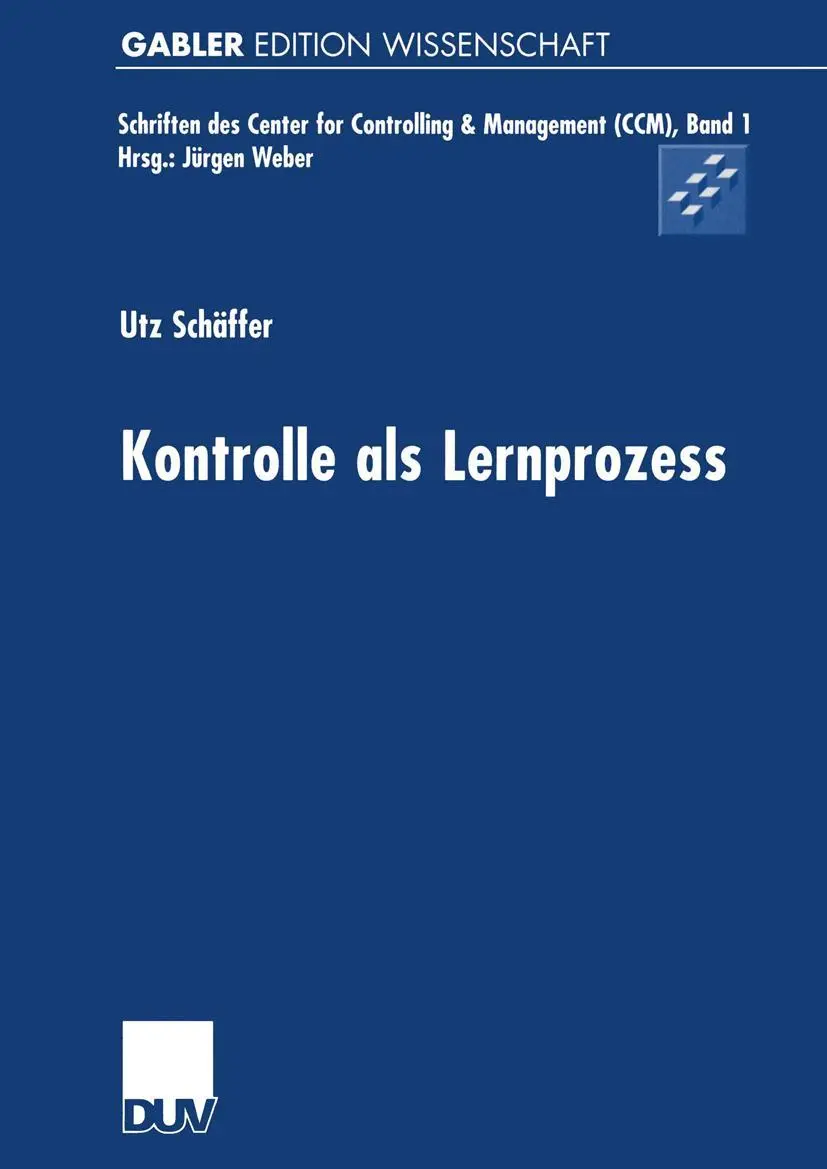 Cover: 9783824473854 | Kontrolle als Lernprozess | Utz Schäffer | Taschenbuch | xiv | Deutsch