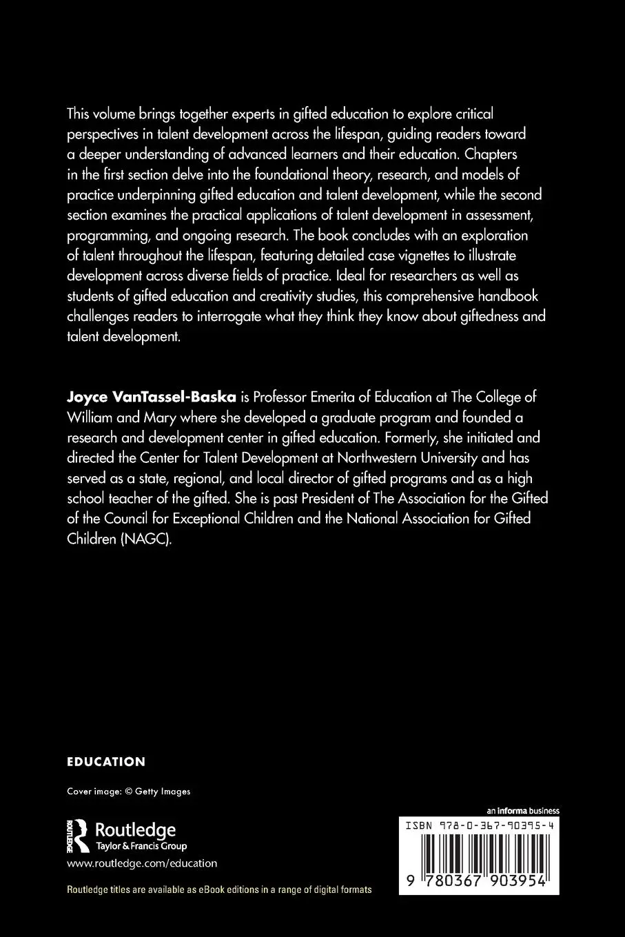 Rückseite: 9780367903954 | Talent Development in Gifted Education | Joyce Vantassel-Baska | Buch