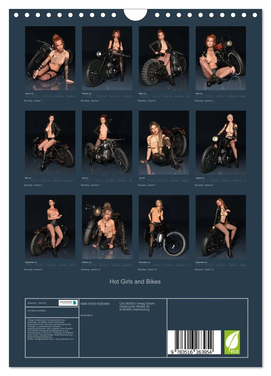 Bild: 9783516263954 | Hot Girls and Bikes (Wandkalender 2026 DIN A4 hoch), CALVENDO...