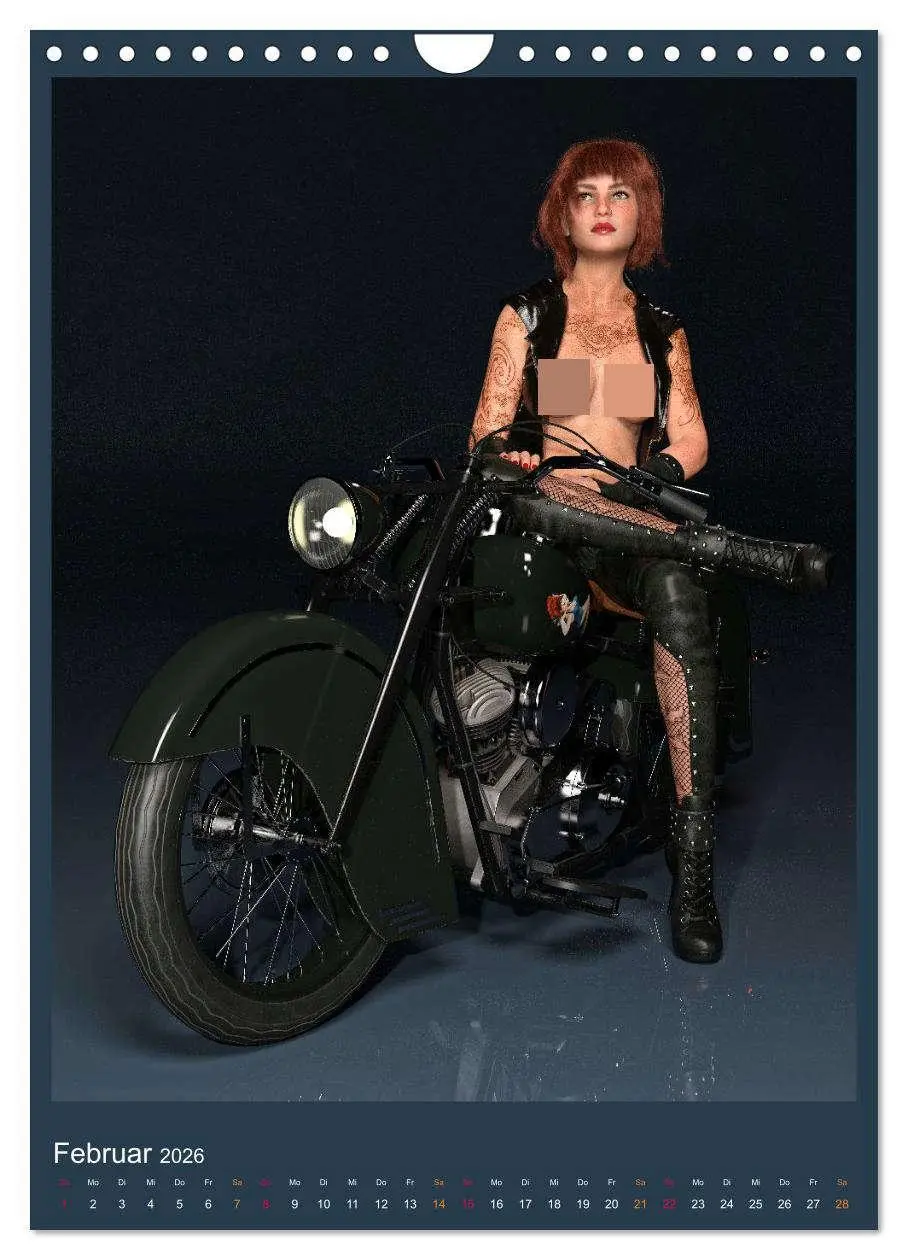 Bild: 9783516263954 | Hot Girls and Bikes (Wandkalender 2026 DIN A4 hoch), CALVENDO...