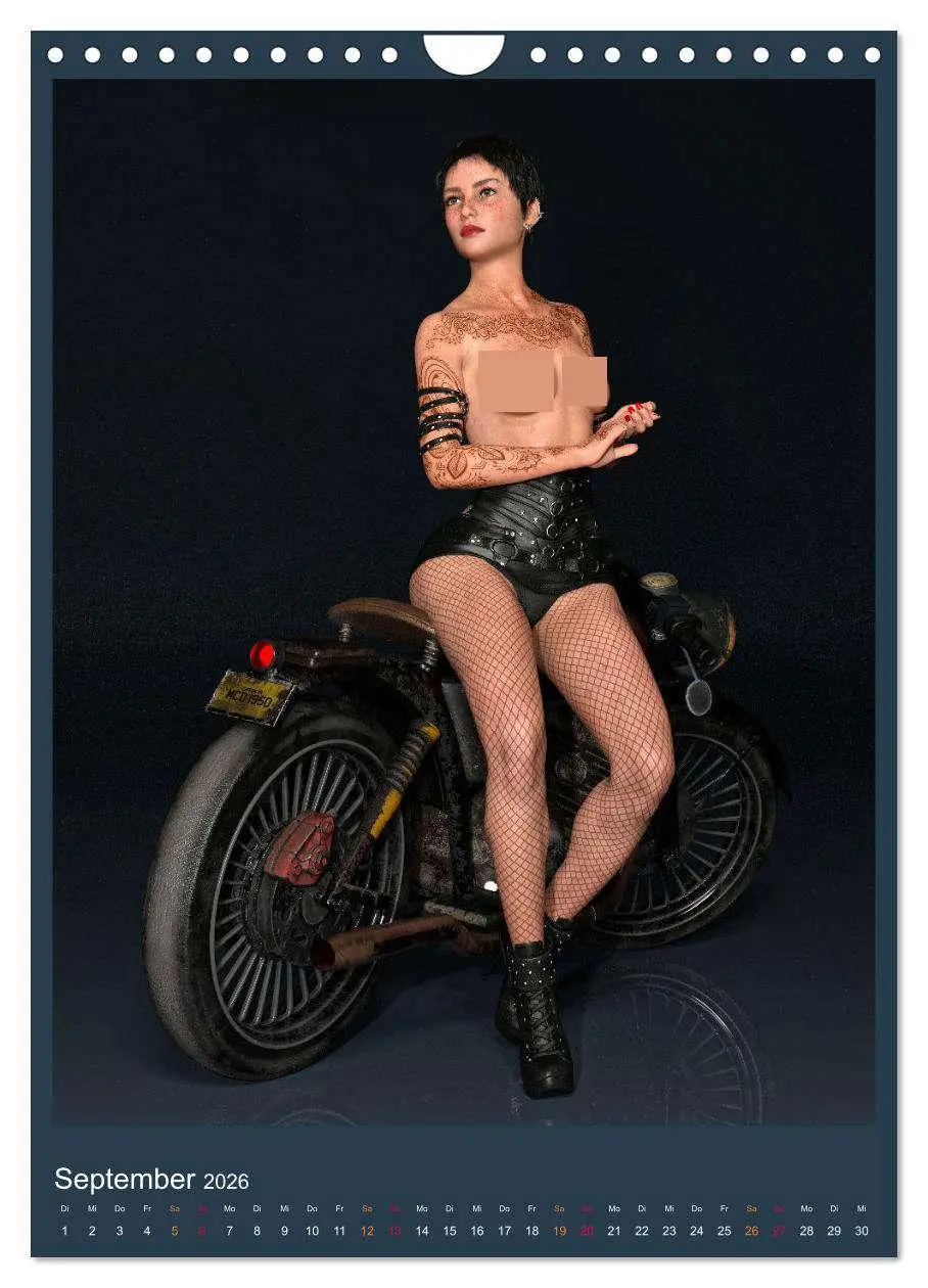 Bild: 9783516263954 | Hot Girls and Bikes (Wandkalender 2026 DIN A4 hoch), CALVENDO...
