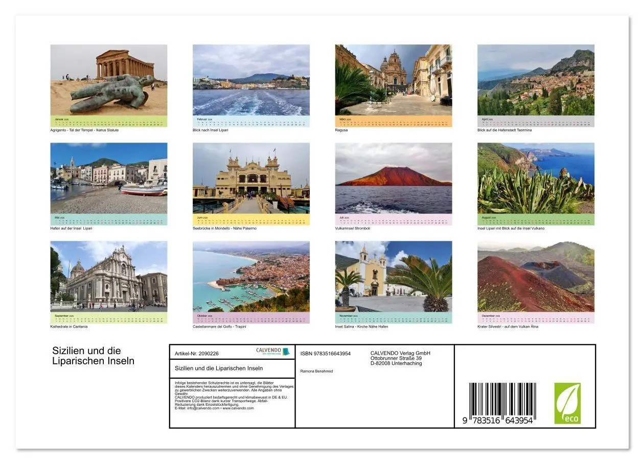 Bild: 9783516643954 | Sizilien und die Liparischen Inseln (Wandkalender 2026 DIN A4...