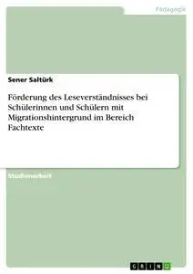 Cover: 9783656303954 | Förderung des Leseverständnisses bei Schülerinnen und Schülern mit...