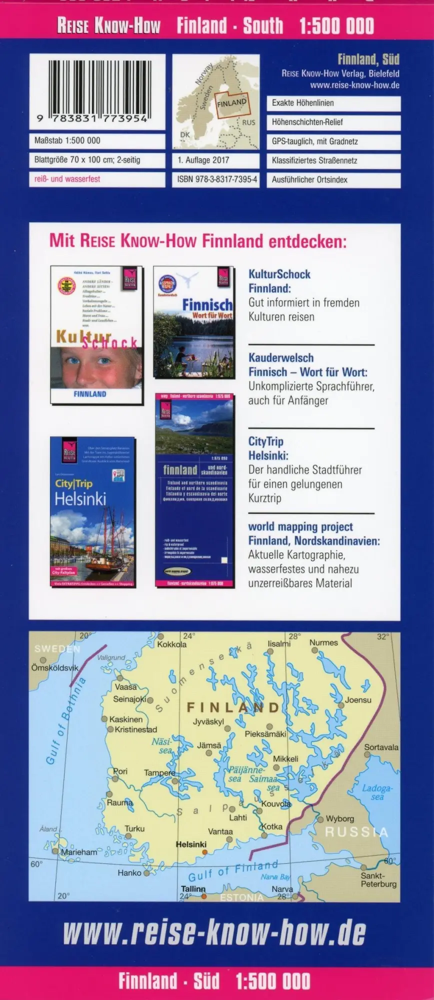 Bild: 9783831773954 | Reise Know-How Landkarte Finnland, Süd 1:500.000 | Rump | (Land-)Karte