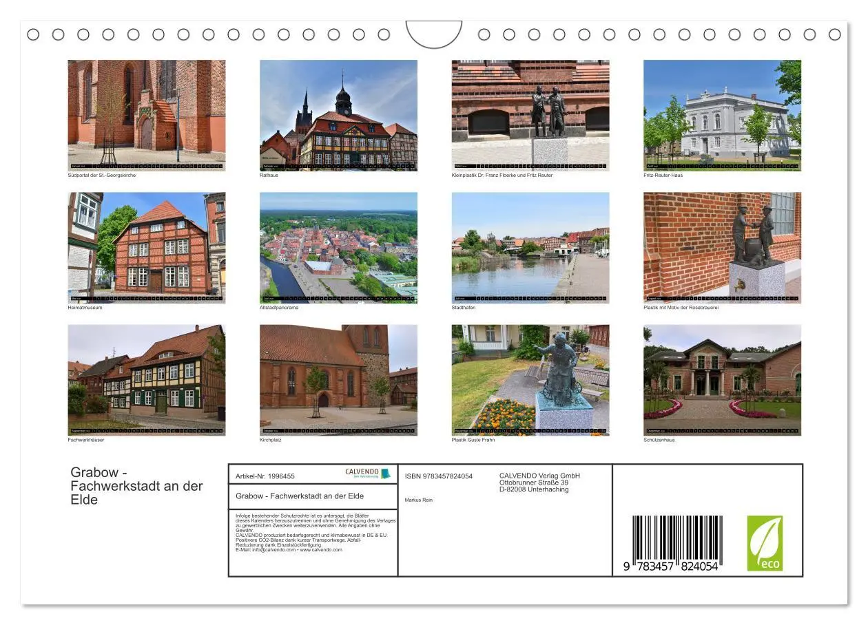 Bild: 9783457824054 | Grabow - Fachwerkstadt an der Elde (Wandkalender 2026 DIN A4 quer),...