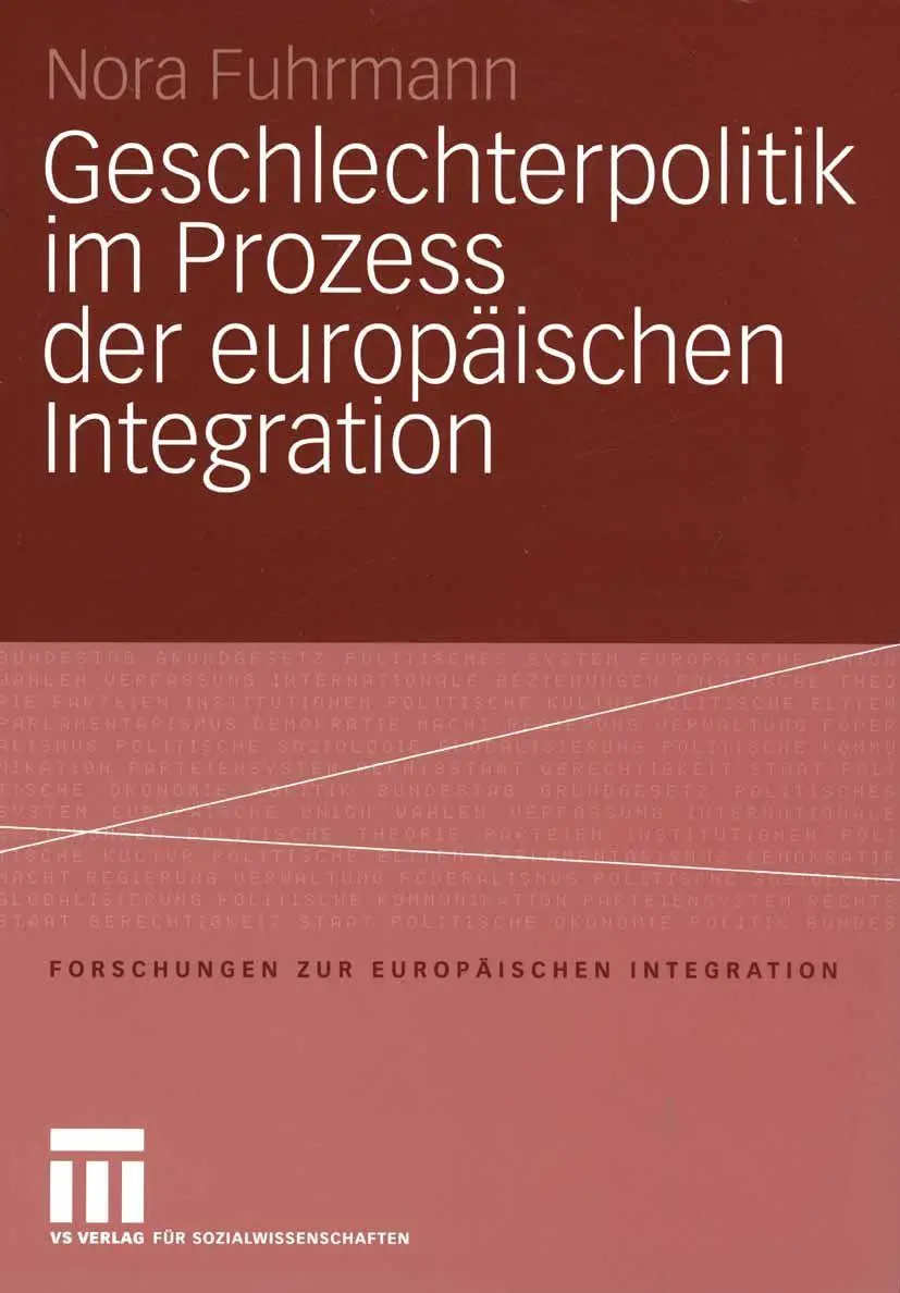 Cover: 9783531144054 | Geschlechterpolitik im Prozess der europäischen Integration | Fuhrmann