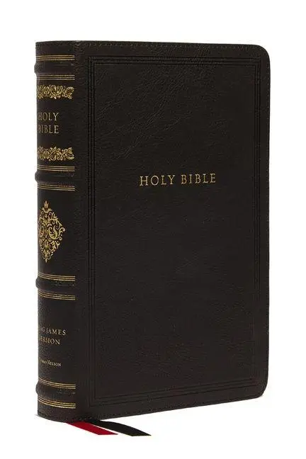 Cover: 9781400344154 | KJV Large Print Reference Bible, Black Leathersoft, Red Letter,...