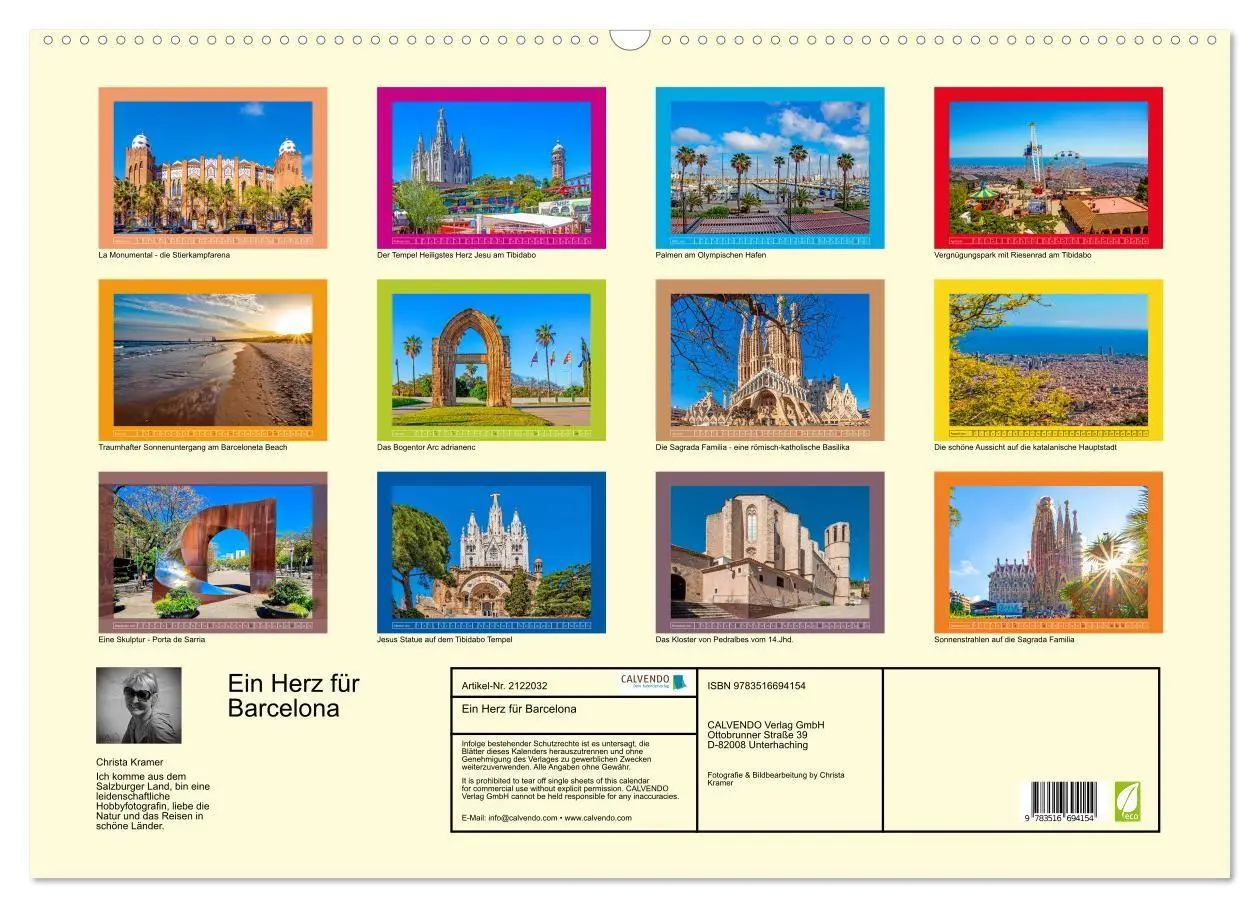 Bild: 9783516694154 | Ein Herz für Barcelona (Wandkalender 2026 DIN A2 quer), CALVENDO...