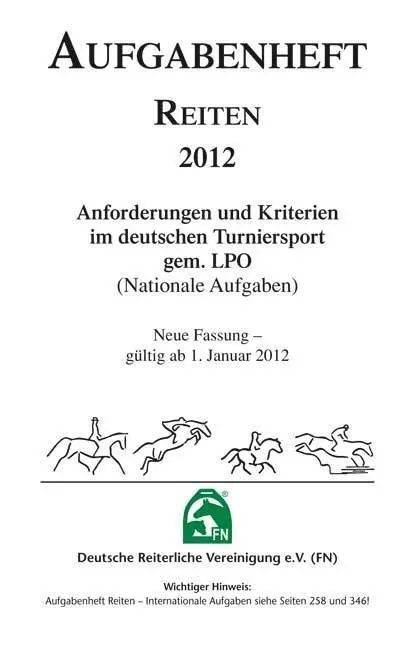 Bild: 9783885424154 | Aufgabenheft Reiten 2018 (Nationale Aufgaben) | e.V. | Loseblatt