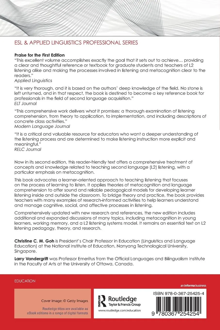 Rückseite: 9780367254254 | Teaching and Learning Second Language Listening | Goh (u. a.) | Buch