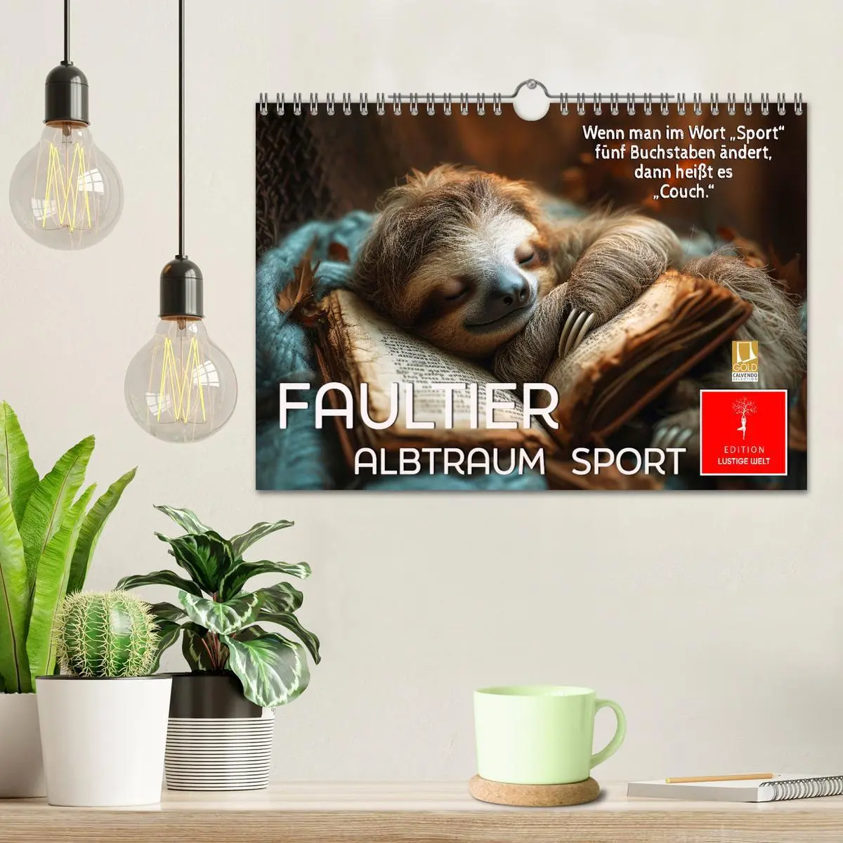 Bild: 9783457284254 | Faultier - Albtraum Sport (Wandkalender 2026 DIN A4 quer), CALVENDO...