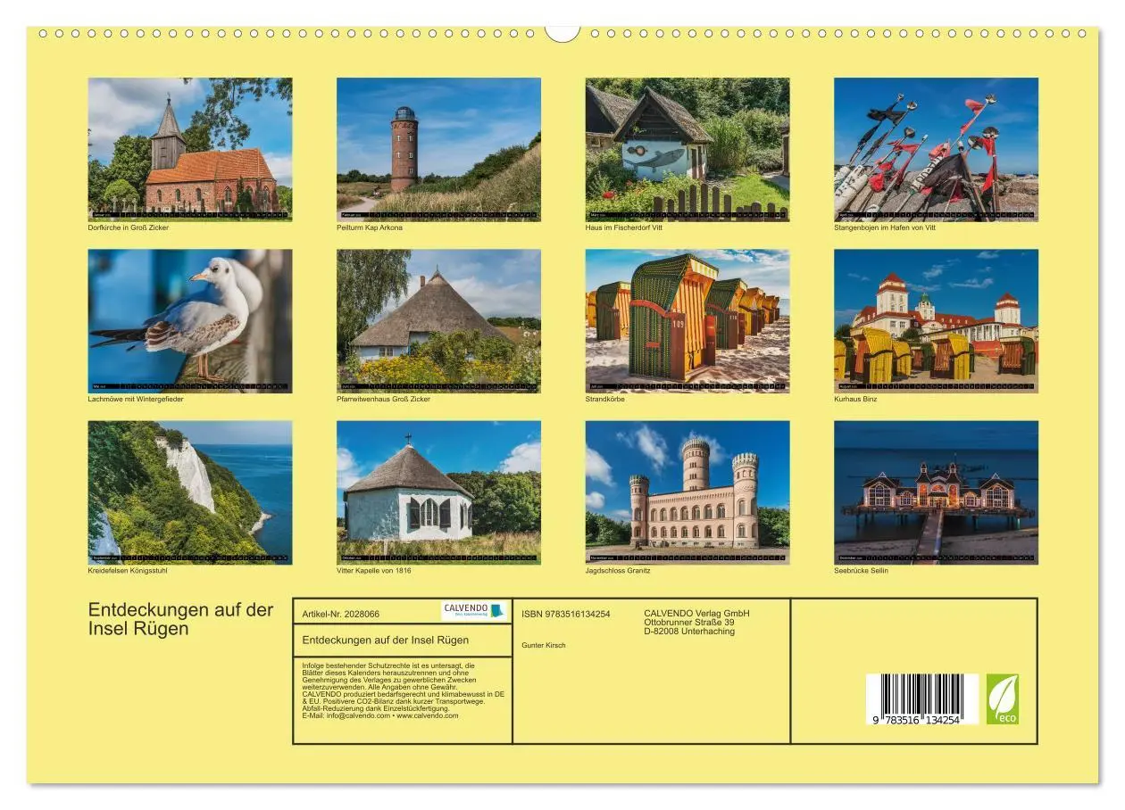 Bild: 9783516134254 | Entdeckungen auf der Insel Rügen (hochwertiger Premium Wandkalender...