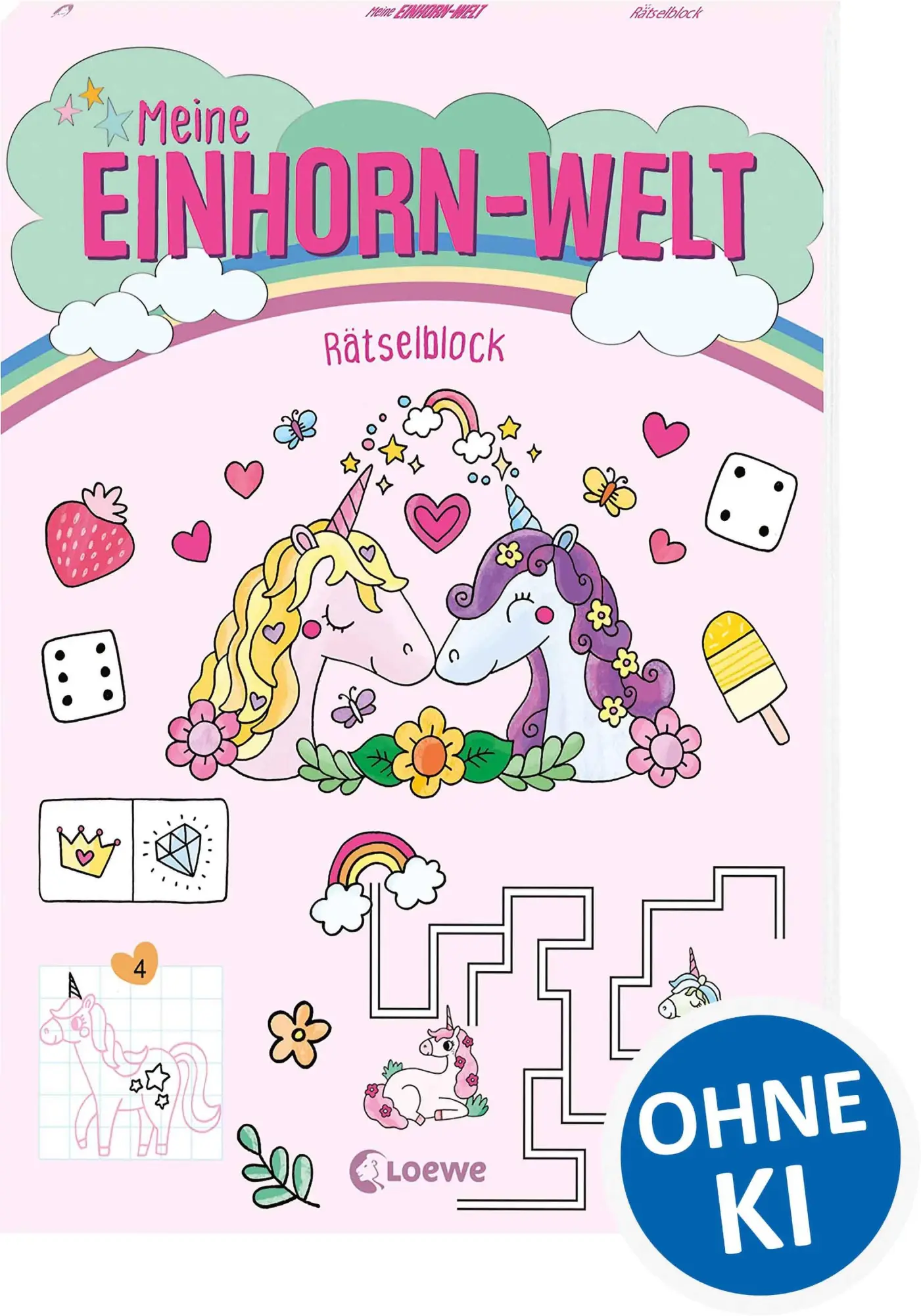 Cover: 9783743224254 | Meine Einhorn-Welt - Rätselblock | Anna Lena Grünhäuser | Taschenbuch