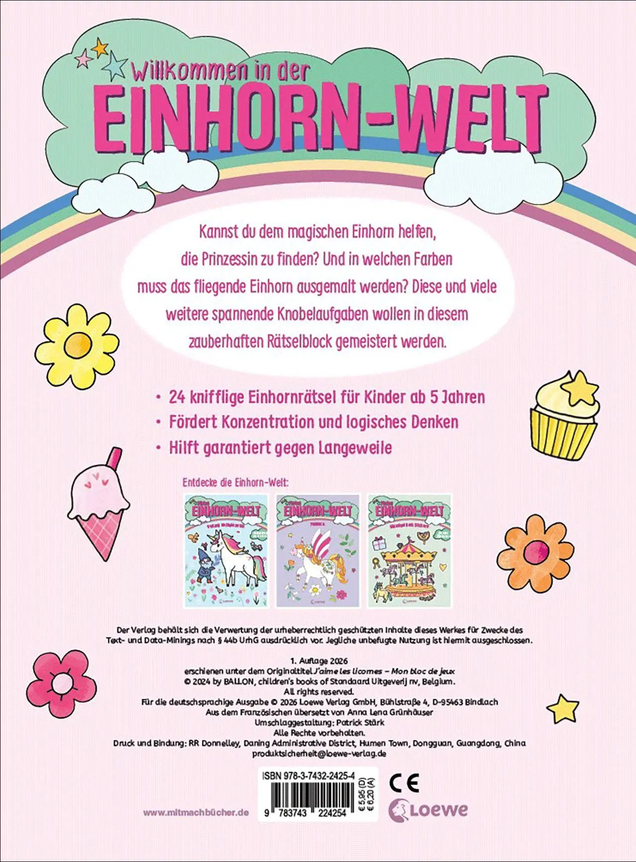 Bild: 9783743224254 | Meine Einhorn-Welt - Rätselblock | Anna Lena Grünhäuser | Taschenbuch
